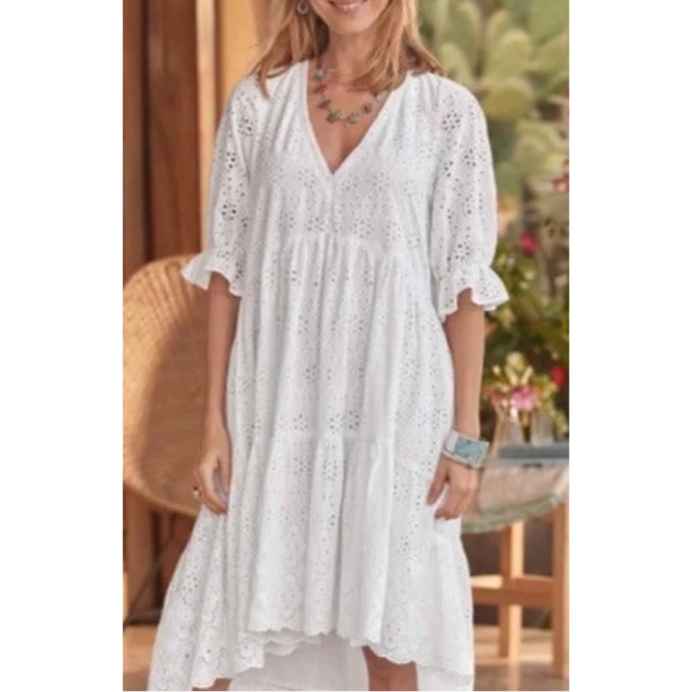 Sundance White Lace Midi Dress